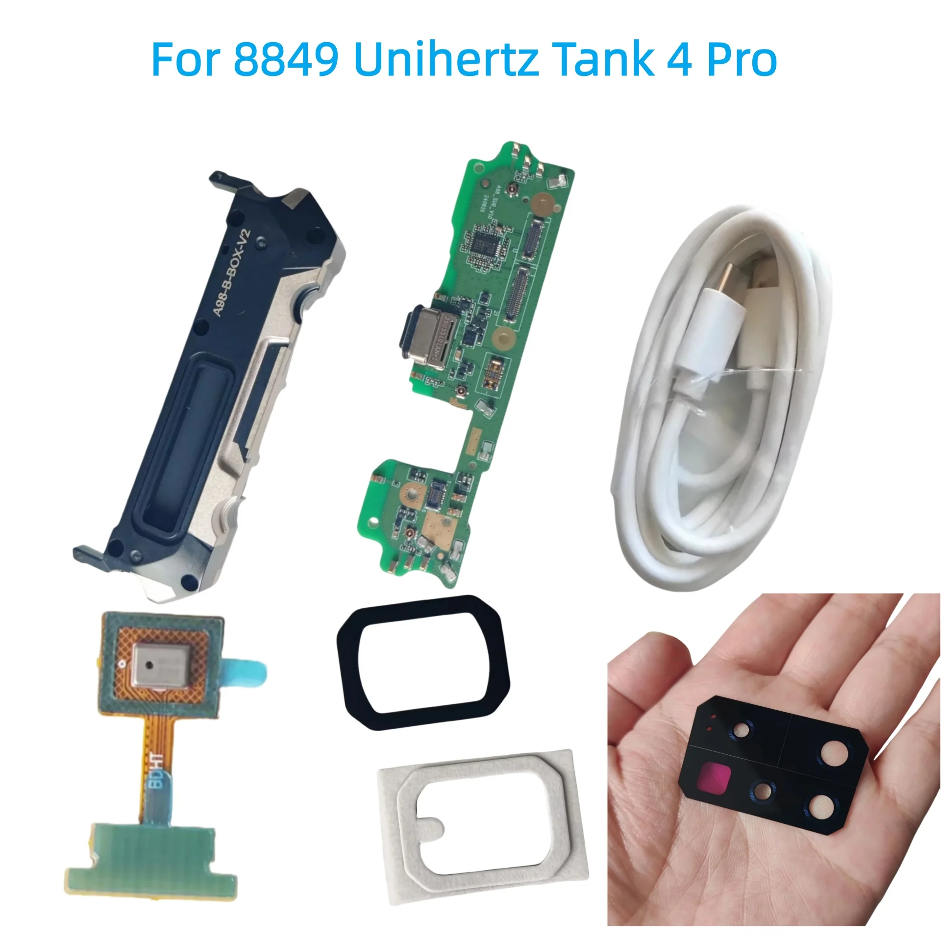 For Unihertz 8849 Tank 4 Pro 4pro Phone Inner Loud Speaker Horn Buzzer Ringer Microphone Camera Lens Usb Board Dock Cable Parts