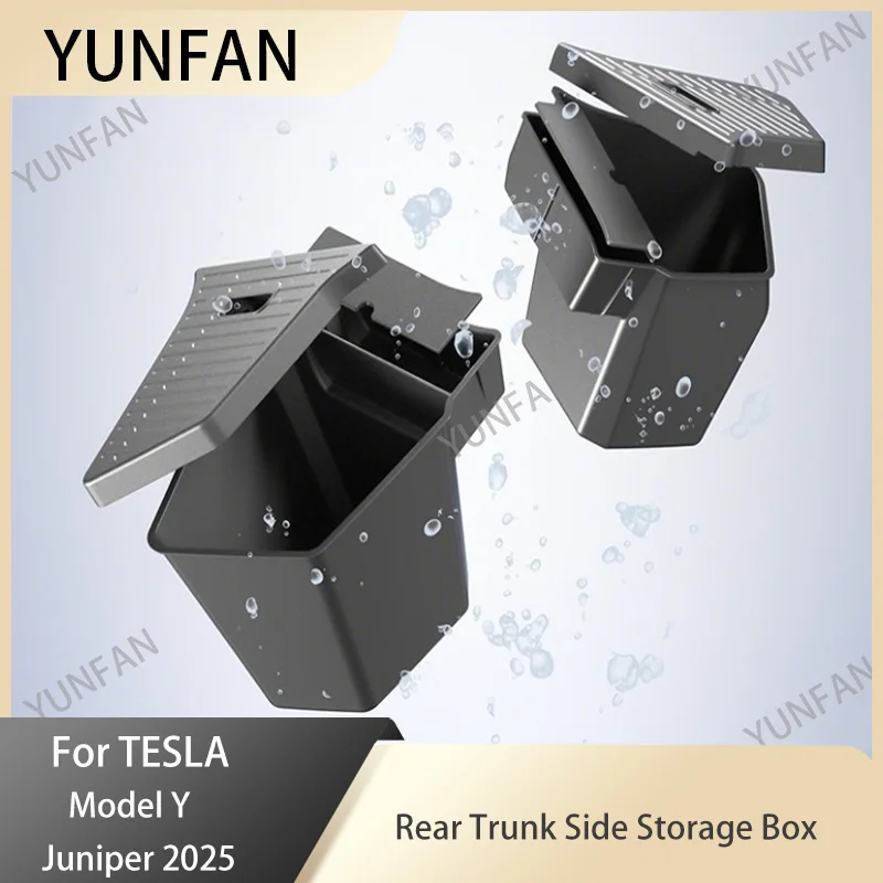 

Для Tesla Model Y 2025 Juniper TPE багажник автомобиля боковой ящик для хранения крышка пластина-органайзер