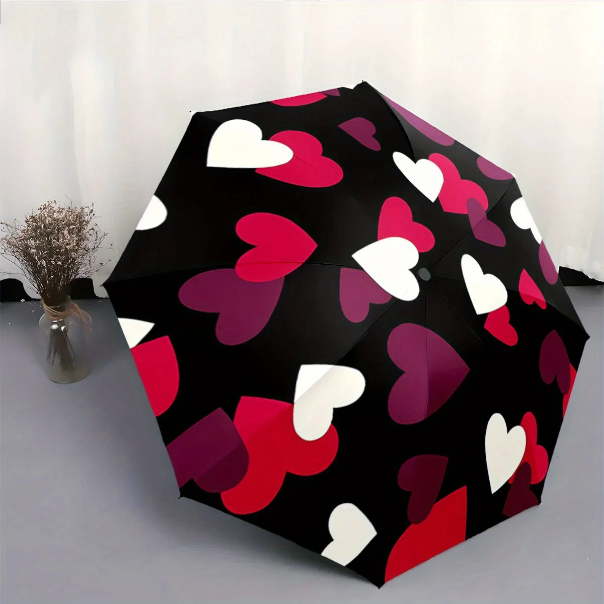 

Автоматический зонт с кнопкой открытия/закрытия одним нажатием — компактный складной зонт, портативная складная конструкция, прочная 8-спицевая рама.