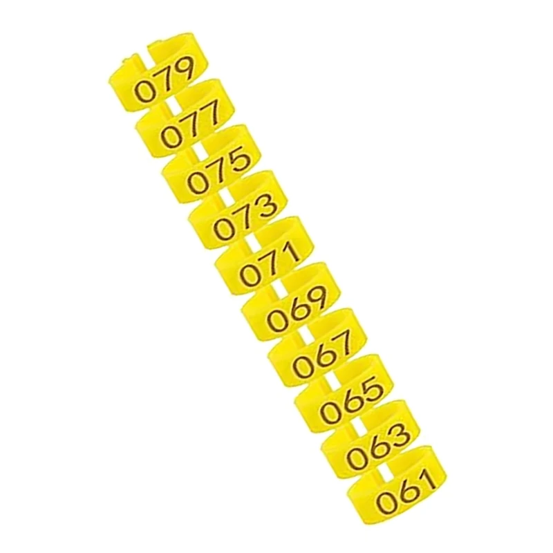 100 Uds. LegBands identificación reutilizables anillos para patas aves corral anillos para patas pollo