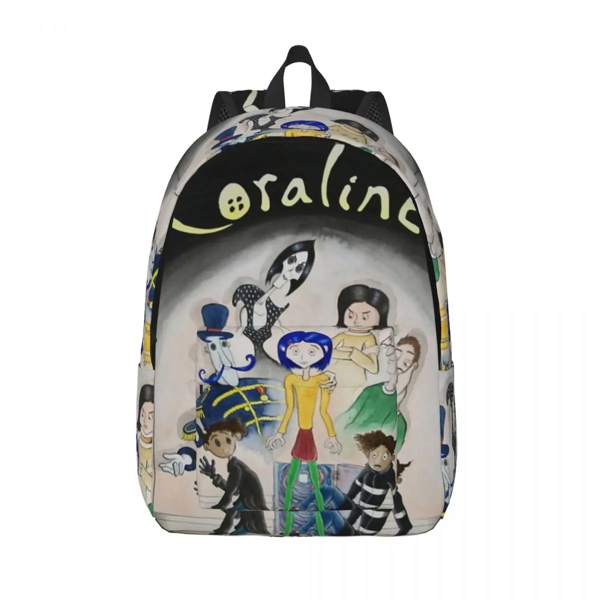 Movie Art Coralines Cartoon Cool Backpack Sports Student Work Halloween Horror Daypack for Men Women Laptop Canvas Bags