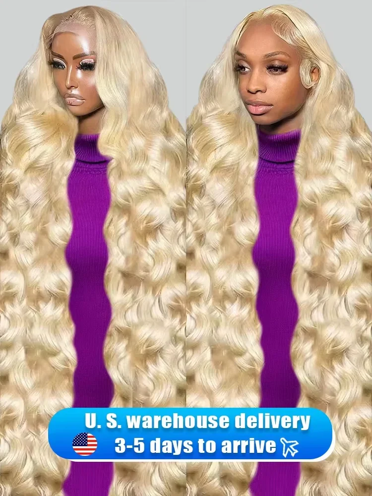 

Накладные волосы из натурального человеческого волоса 613 Honey Blonde, 250% плотность, с эффектом водной волны, 13x6 HD Lace Front, 30-40 дюймов, бразильские, 13x4, окрашенные, Remy, с фронтальной шнуровкой