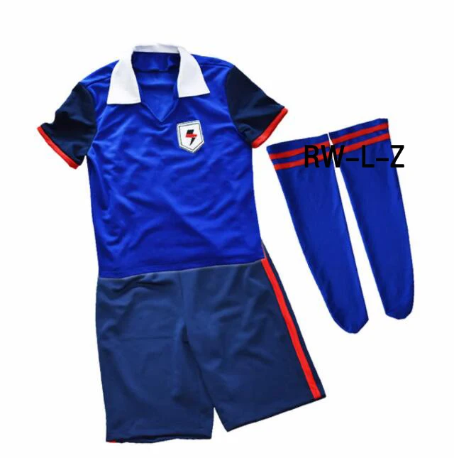 Anime Ichihoshi Hikaru Rachel Naomi Cosplay Costume Blue Ramen School Summer Football Boys' Trikot