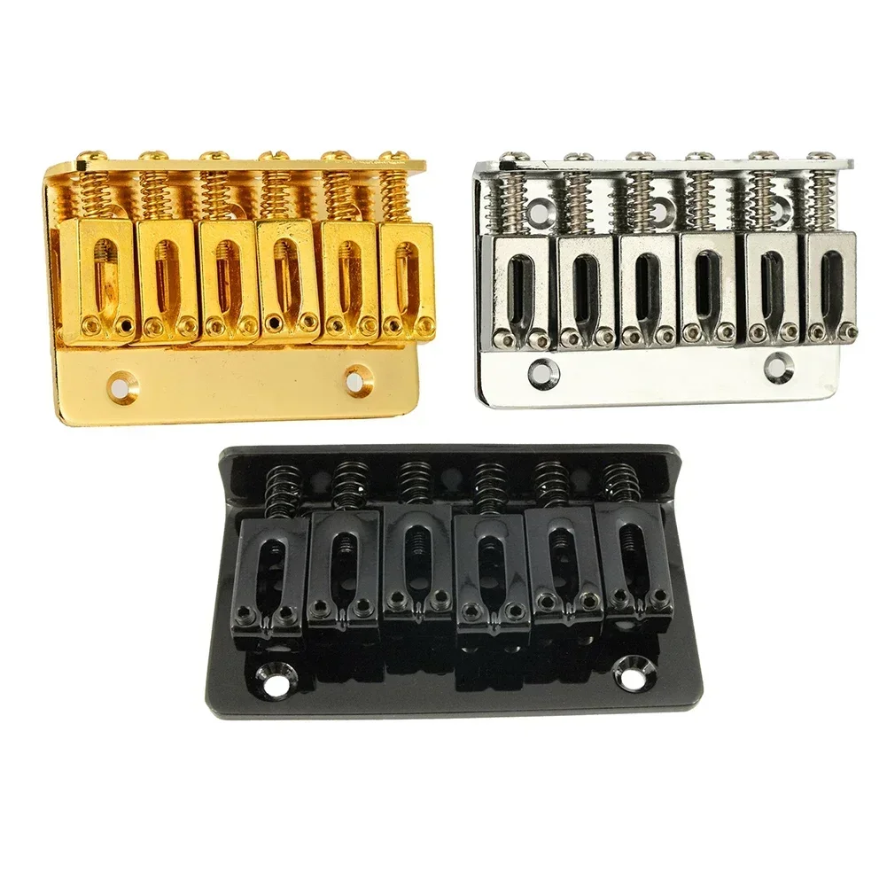 High Quality Hardtail Bridge Guitar Bridg Set Hard Tail Parts W/wrench 5x Screws Fixed Saddle Bridge For 6 String