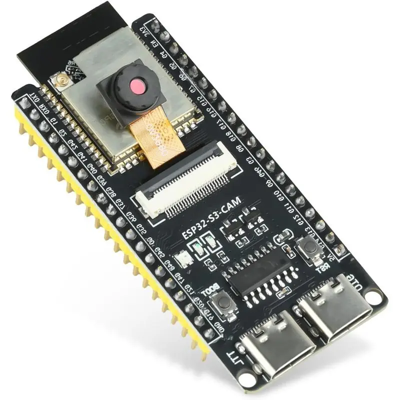 Carte ESP32-S3-CAM avec caméra OV3660, module N16R8, double port USB-C, MCU WiFi et Bluetooth, développement IoT et IA DIY