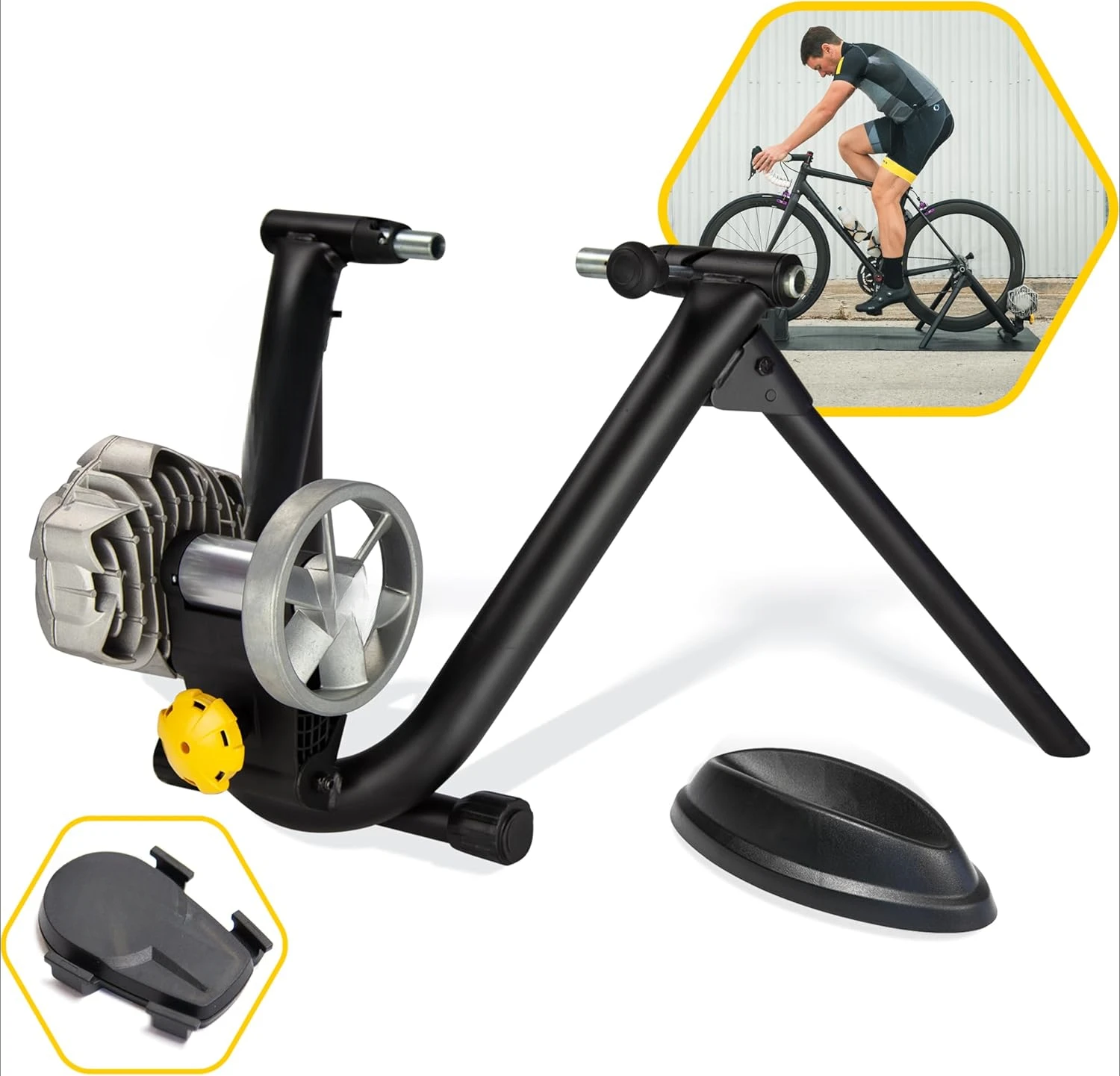 Fluid2 Indoor Bike Trainer, Smart Equipped Option, Fits Road and Mountain Bikes