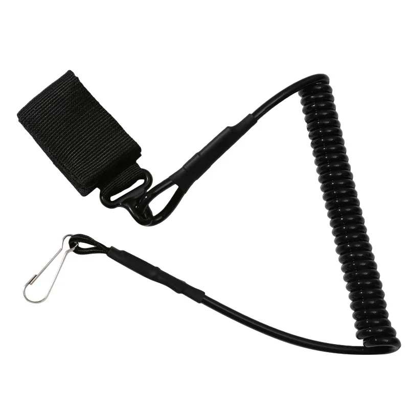 

Elastic Lanyard Rope Tactical Anti-lost Spring Safety Strap Gun Rope For Key Ring Chain Flashlight Hunting Accessories