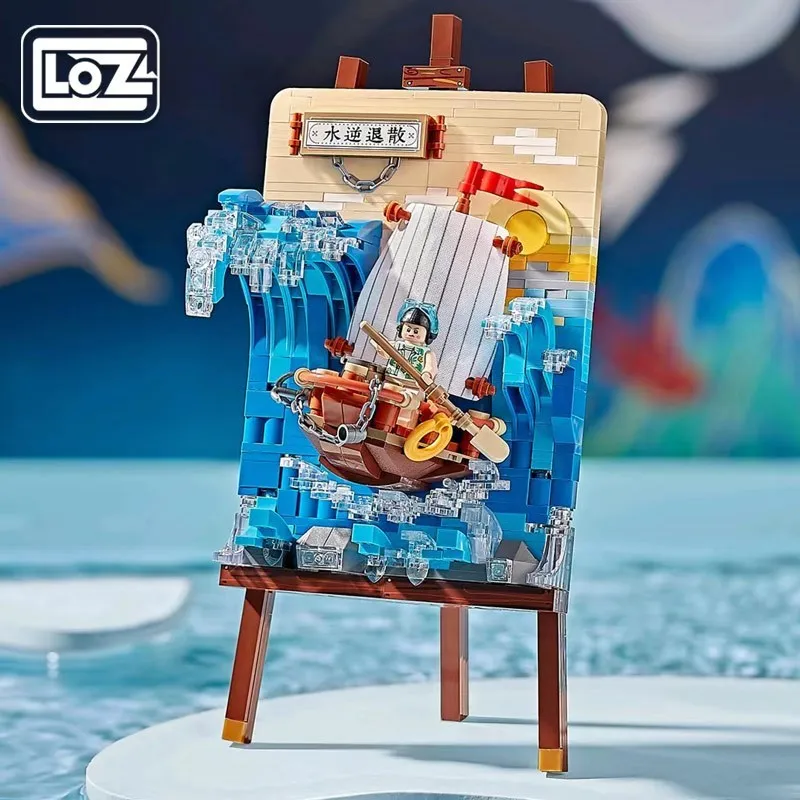 Loz Stereograph Series Building Blocks Water Reverse Retreat Boat Model Educational Assembled Toys Desktop Decoration