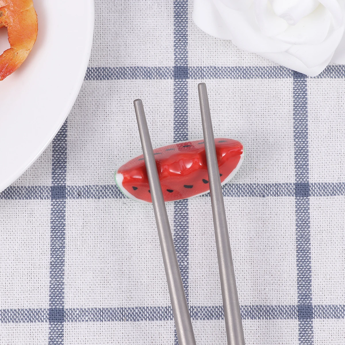 

6 шт. керамическая стойка для палочек для еды в форме арбуза, держатель для палочек для еды, подставка для ложки, кухонная столовая, посуда, украшение