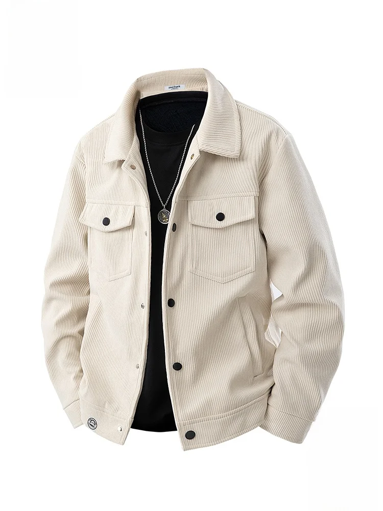

PaulFrank Monkey Face Corduroy Jaet Men's Loose Fit ort Sle Autumn Collection Vintage Workwear Outerwear Youth Trend