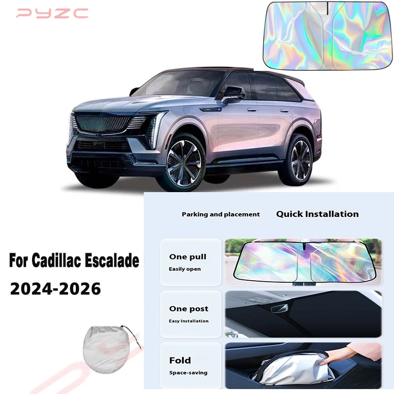 For Cadillac Escalade IQ 2024-2026 Car Windshield Sunshade Cover Front Window Sun Shade Visor Auto Interior UV Protection