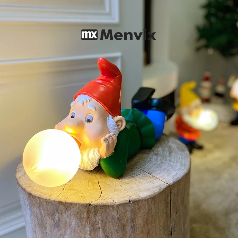 Italienische Luxus-Designer-Schreibtischlampe mit weißem Bart und Zwerg, moderner Weihnachtsmann, LED-Tischlampen, Wohnzimmer, Schlafzimmer, dekorative Lichter