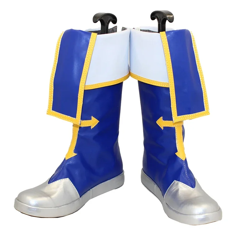 Brdwn Blaster Blue Heren Jin Kisaragi Cosplay Midden Laarzen Custom Platte Schoenen