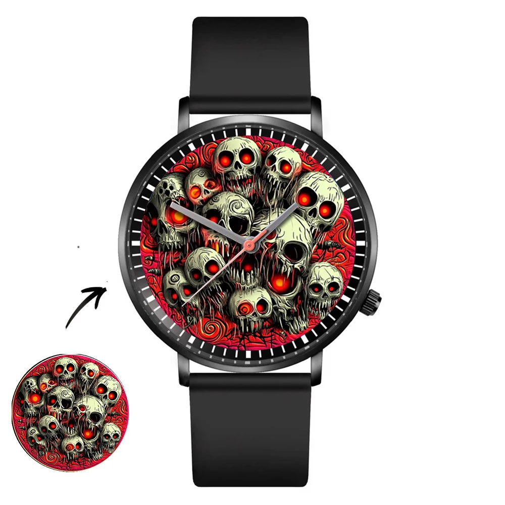 Quartz custom personalized design picture watch women's printed photo watch brand your custom standard silicone watch