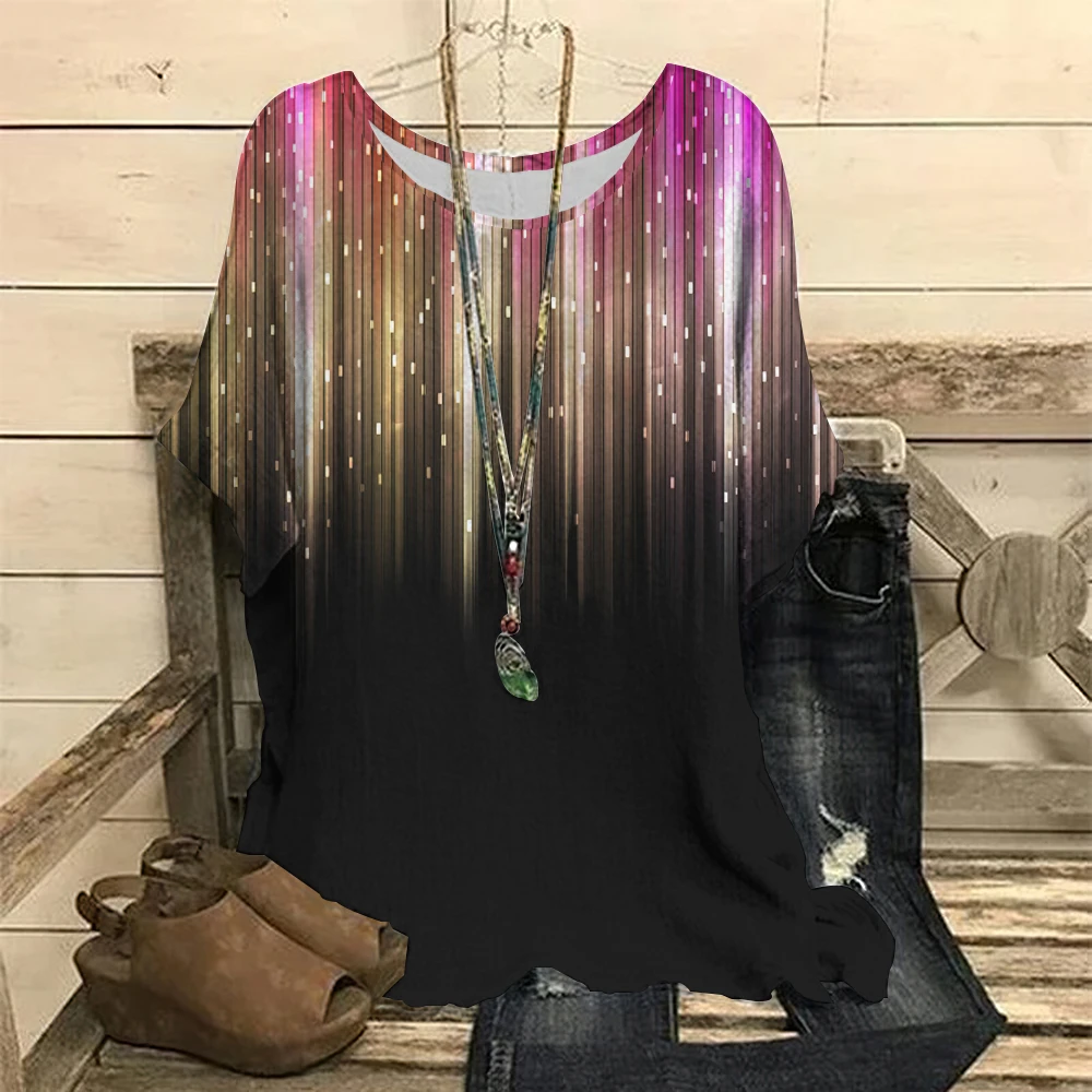 Camiseta de lujo con estampado 3D para mujer, Tops de manga corta a la moda, blusa de gran tamaño con cuello redondo, ropa informal de verano, ropa