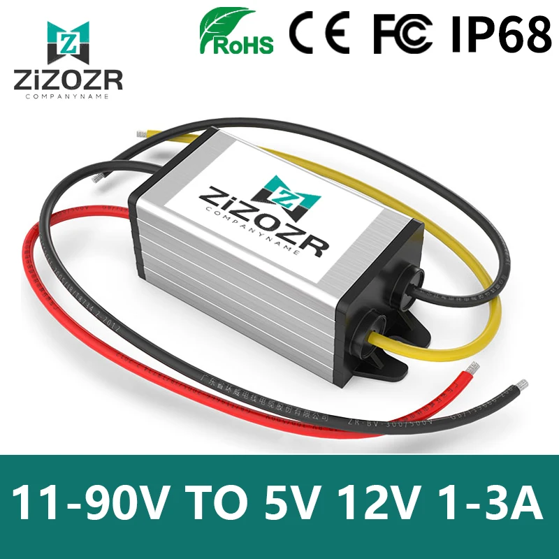 DC 11-90V 12V 24V 48V 60V 72V To 5V 12V 1A 2A 3A Multipurpose Power Converter Voltage Regulator Car Circuit Step Down Inverter