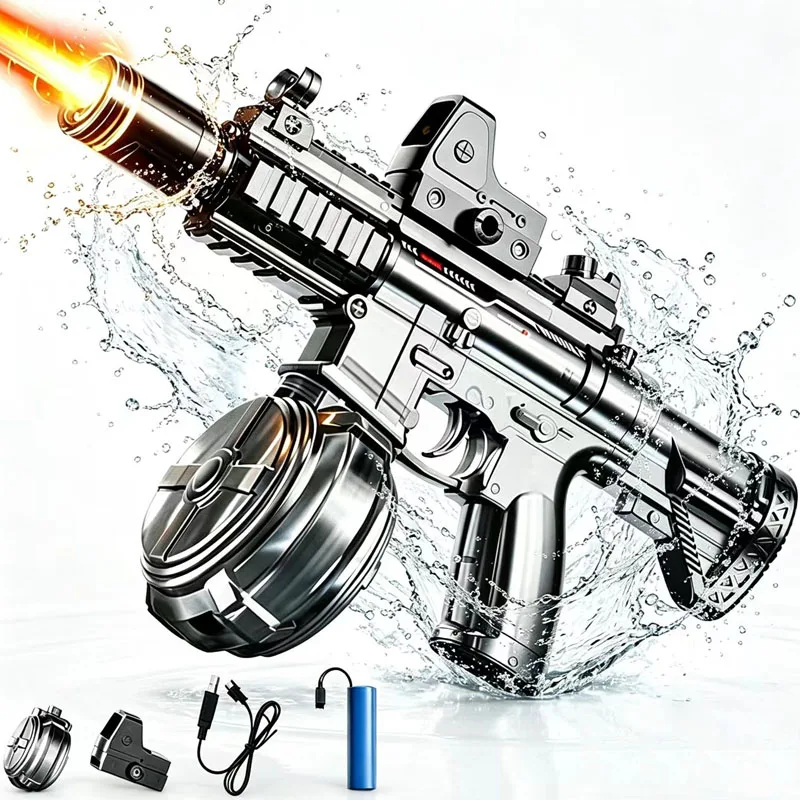 

2026 New Fully Automatic M416 Water Gun Fighting Toy Sailor Gun Outdoor Interaction Beach Summer Water Gun Toys Birthday Gifts