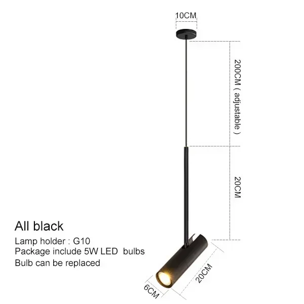 Nordic Zwarte LED Kroonluchter Hanglampen Slaapkamer Bedverlichting Decor Eetkamerarmatuur Hanglamp Verstelbare Hoek Lustres