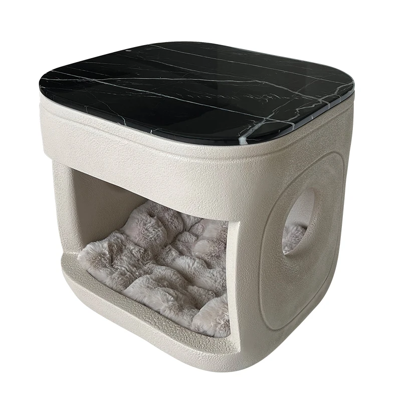 Creative High Quality Quality Cat and Dog Kennel Unique and Interesting Pet Furniture Table 2 in 1 Share People and Pets Natural