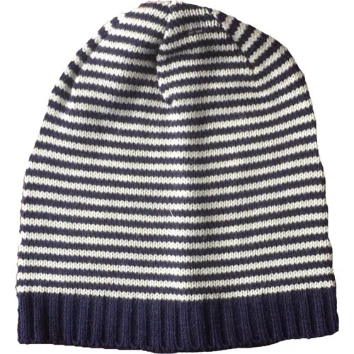 Hyper Navy Blue Pattern Children Winter Beanie