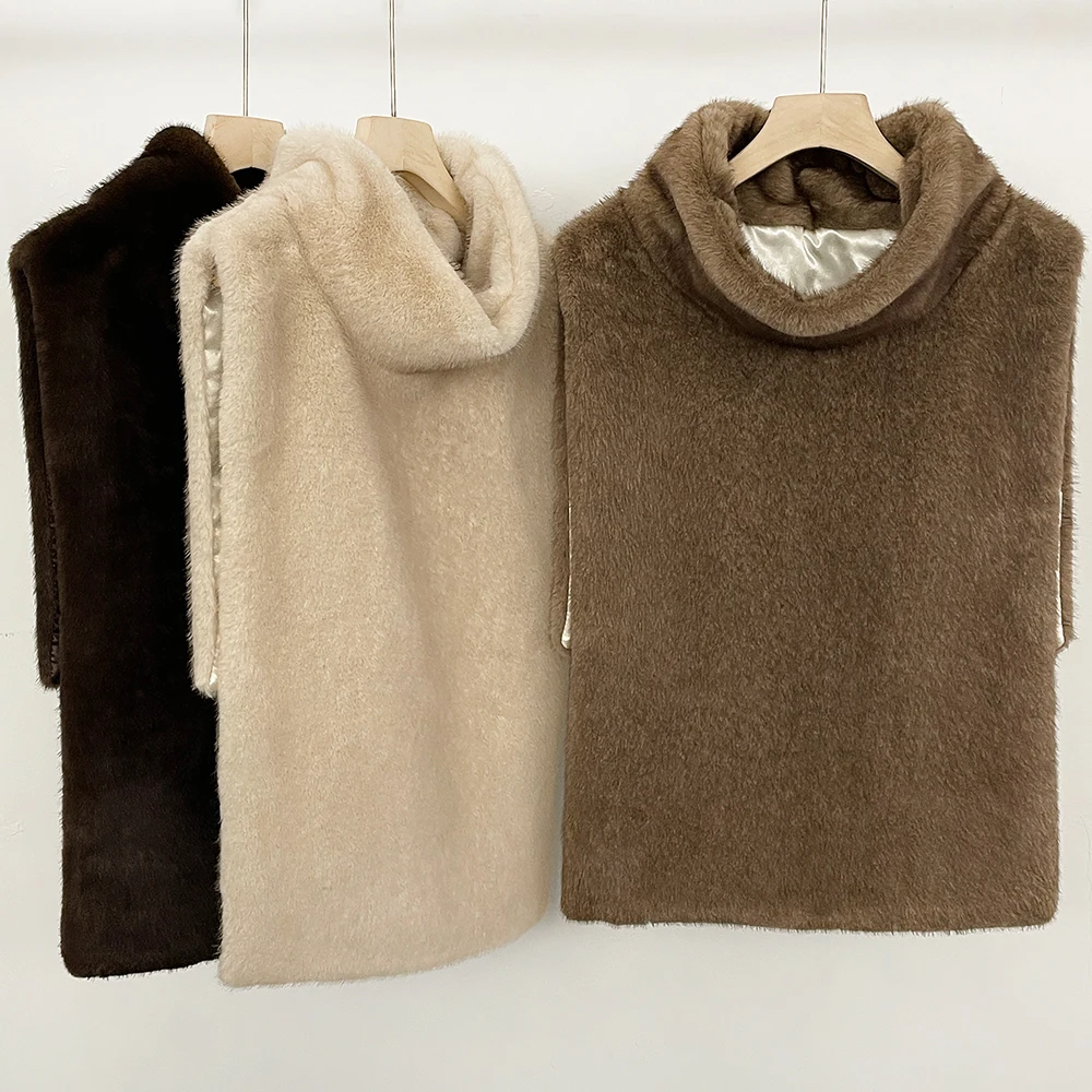 인조 모피 코트 여성용 겨울 재킷 조끼 신상 코트 및 재킷 인조 친환경 모피 코트 여성용 겨울 2025