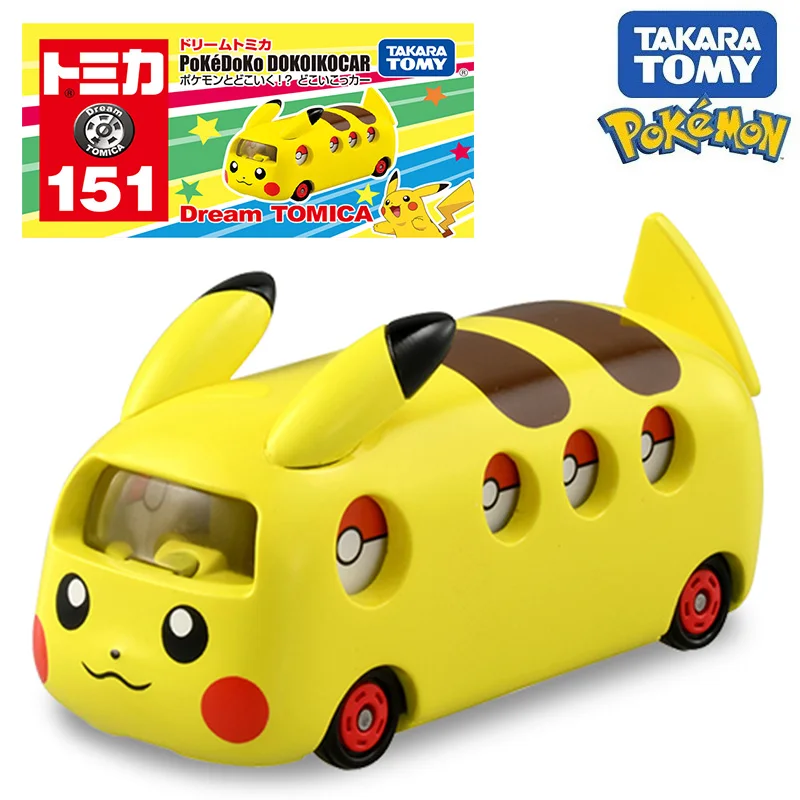 

TAKARA TOMY Tomica No.151 Pokemon Pikachu Pokedoko Dokoikocar Bus Diecast Metal Car Model Toys Gifts for Children Boys Girls