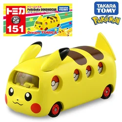 TAKARA TOMY-Modèle de voiture en métal moulé sous pression pour enfants, Tomica No.151, Pokemon Pikachu, Pokedoko Dokoikocar Bus, jouets cadeaux pour garçons et filles