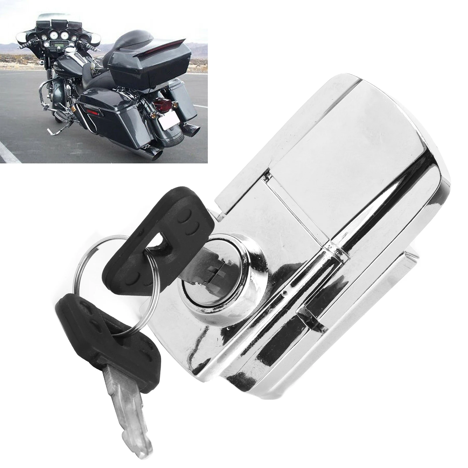 Motorcycle Rear Trunk Lock Anti‑Theft With 2 Keys Modification Accessories Fit For Big Sheep