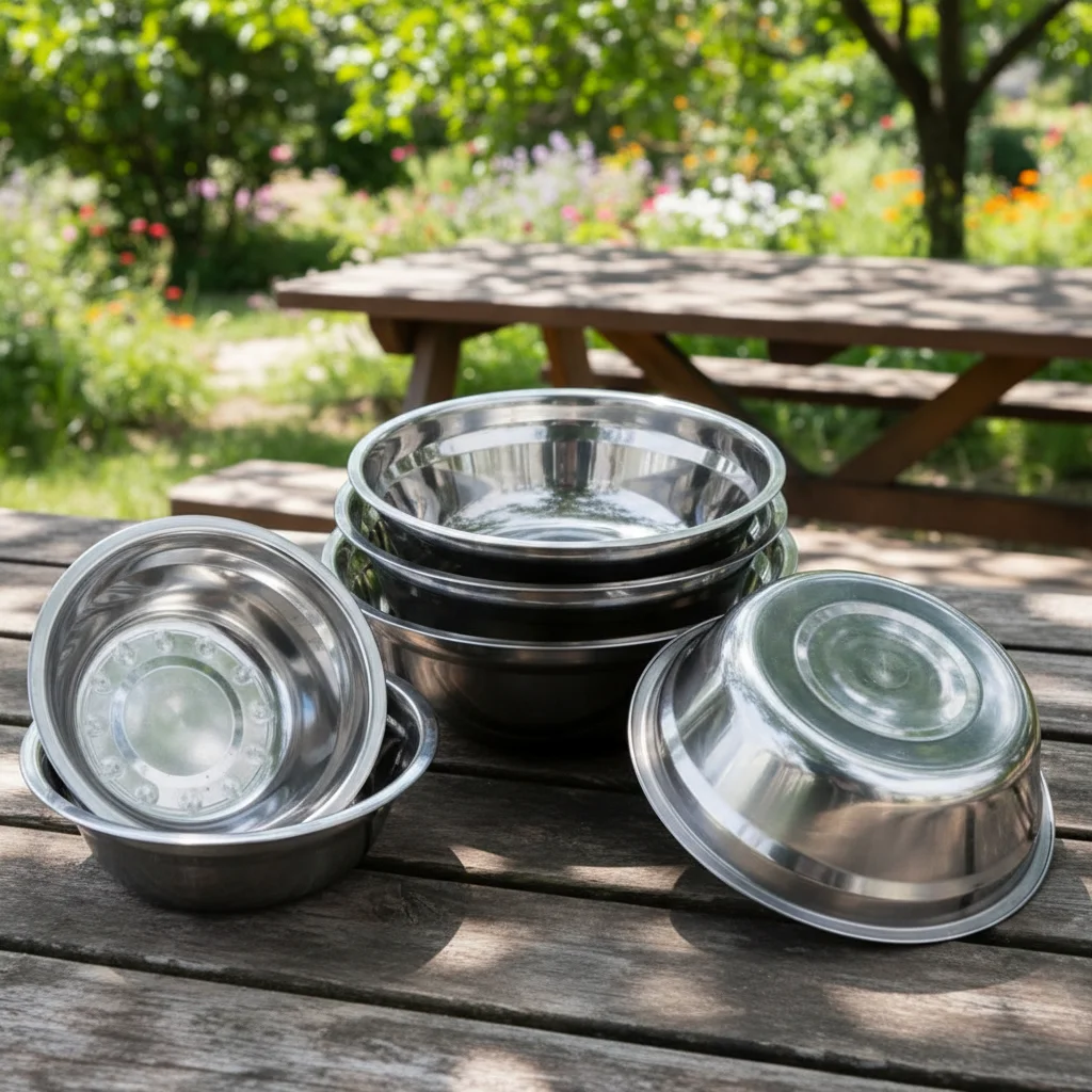Baking Kneading Bowl Round Stainless Steel Bowls Thicken Multiple Sizes Soup Bowl Washing Fruit Bowl Prep Bowls Serving Bowls