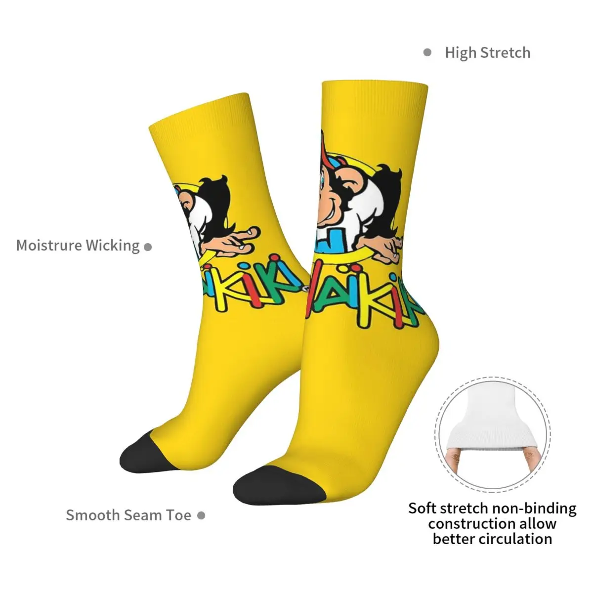 LC Waikiki Monkey Essential T-Shirt Unisex Winter Socks Warm Happy Socks street style Crazy Sock