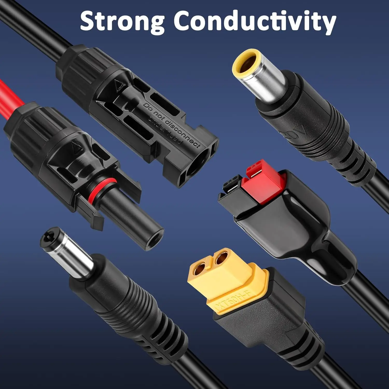 Cable de Panel Solar JMUYTOP de 1,8 M/70 pulgadas/5,9 pies con conectores Anderson DC 5521 7909 xt60 para central eléctrica Jakery/EF ECOFLOW/Renogy