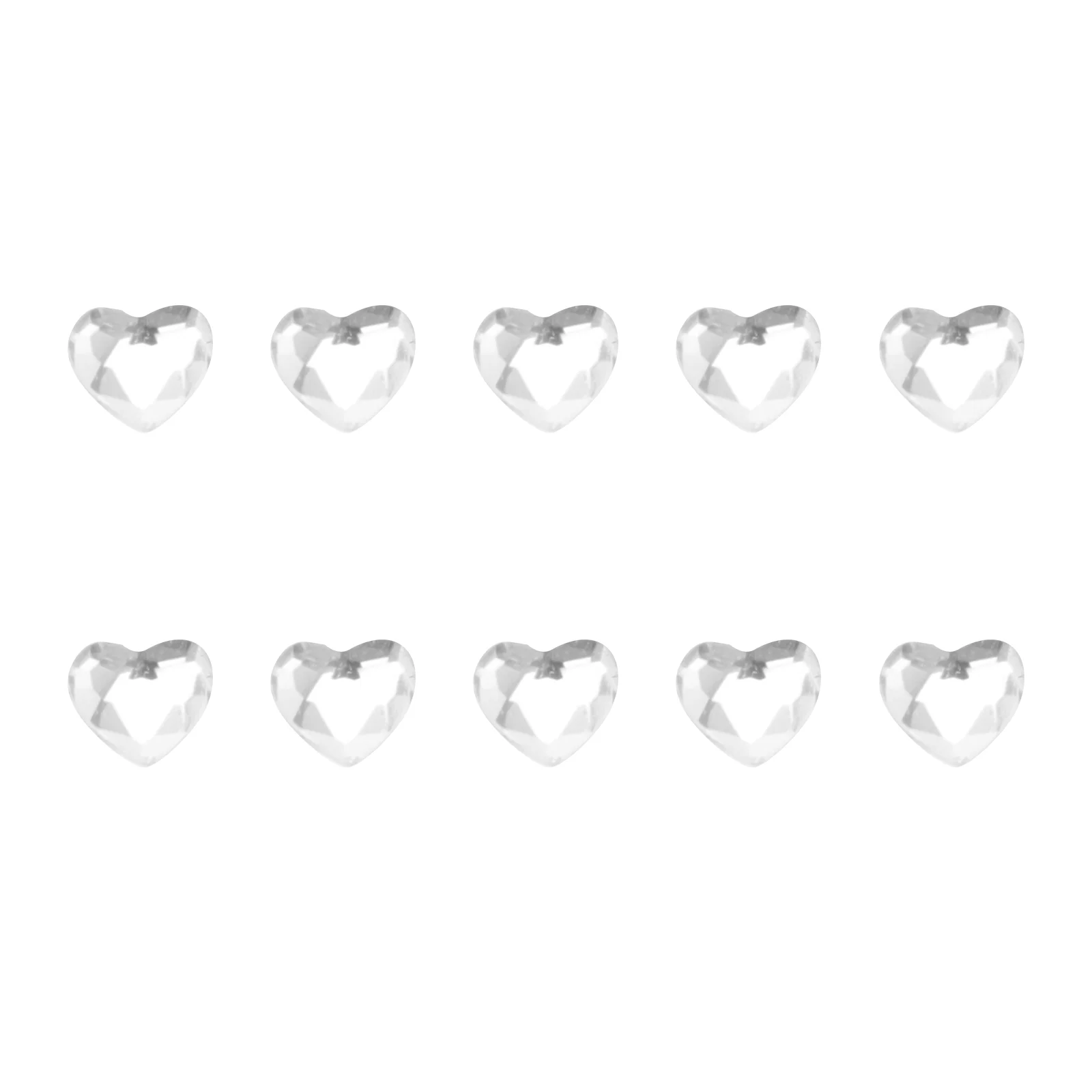 10 Pcs Tooth Heart Gems Dental Drill Rhinestones Stickers for Nails Teeth Kit Crystal