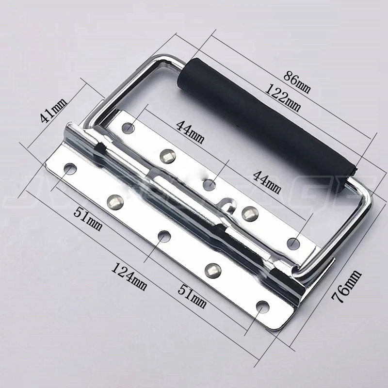 4pcs/Lot Flight Case Accessories Aluminum Box Spring External 6Mm8Mm 124mm*80mm Caseless Handle