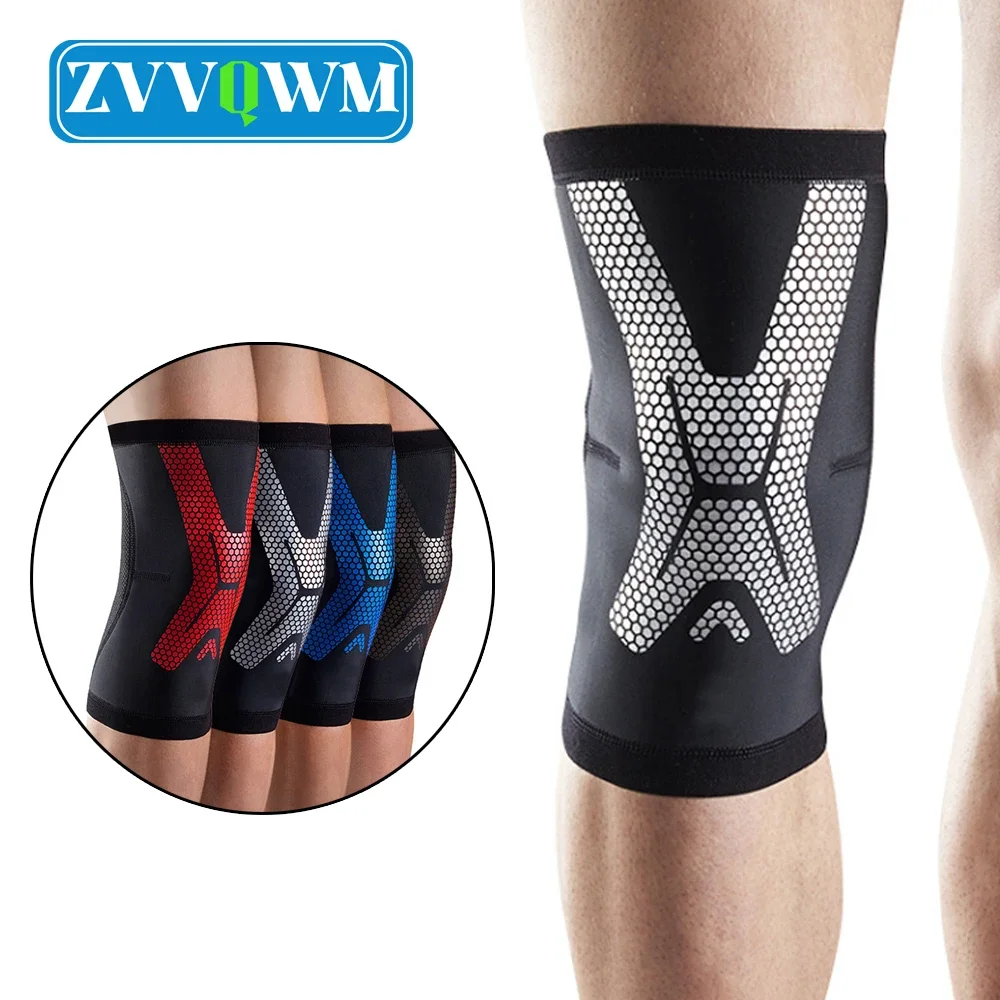 

1Pcs Sports Compression Knee Sleeve Pain Relief Women Men Swelling Knee Brace Meniscus Tear Gym Knee Support Running Basketball