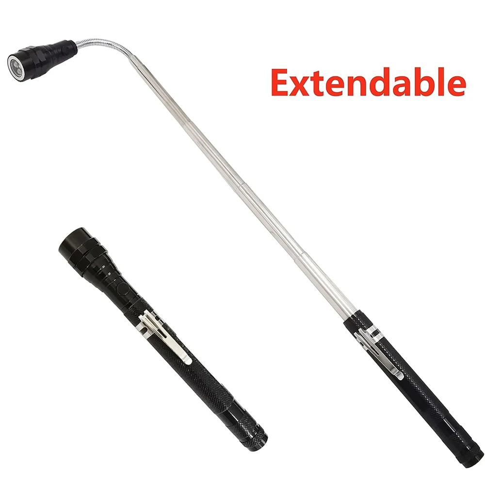 Telescoping Magnetic Flashlight Extendable Magnetic 3 LED Flashlight Waterproof Extending Torch Work Light Tool For Car Repair