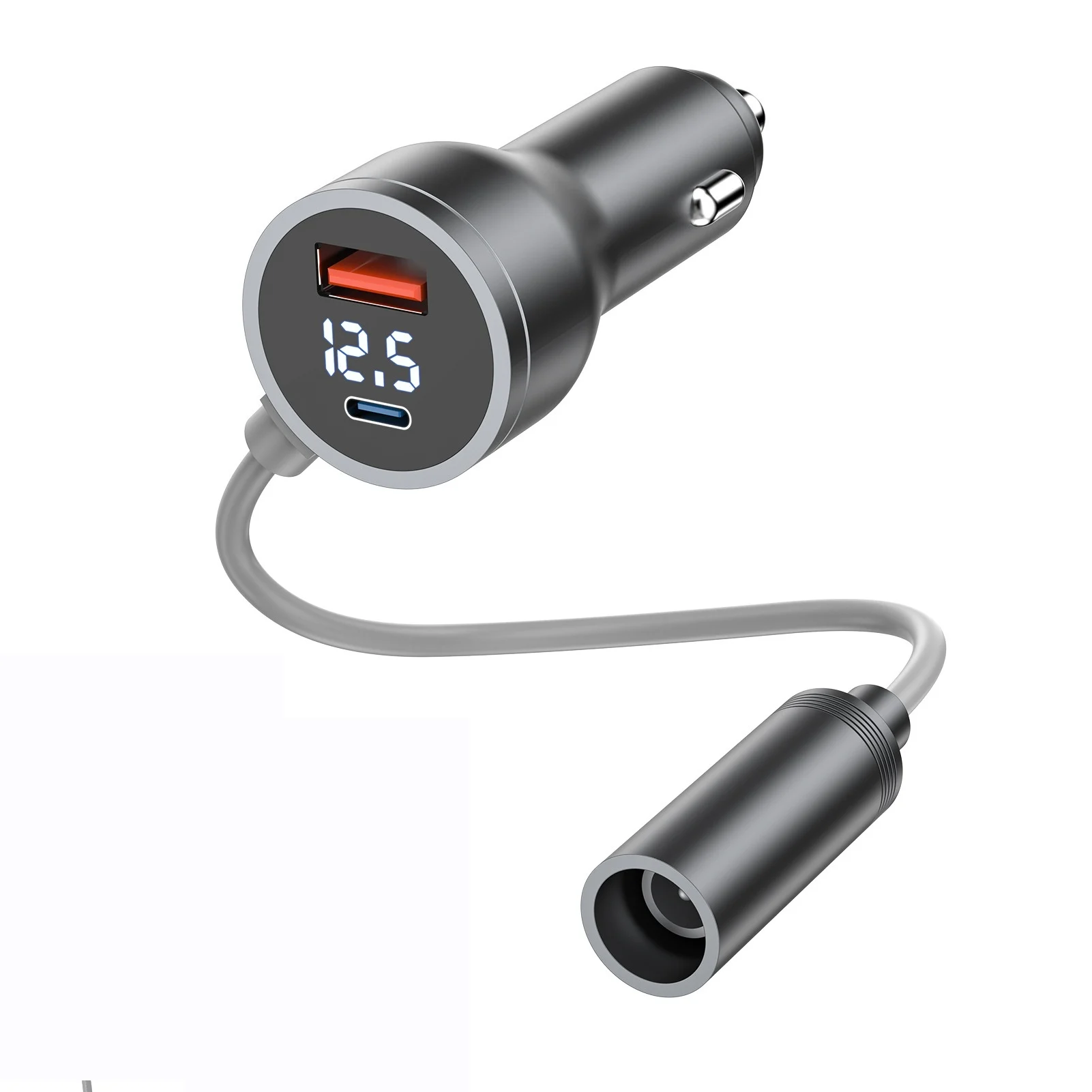 For Starlink For Mini DC Vehicle Adapter 12V 5A 100W with Real-Time Voltage Display and Multi-Layer Circuit Protection
