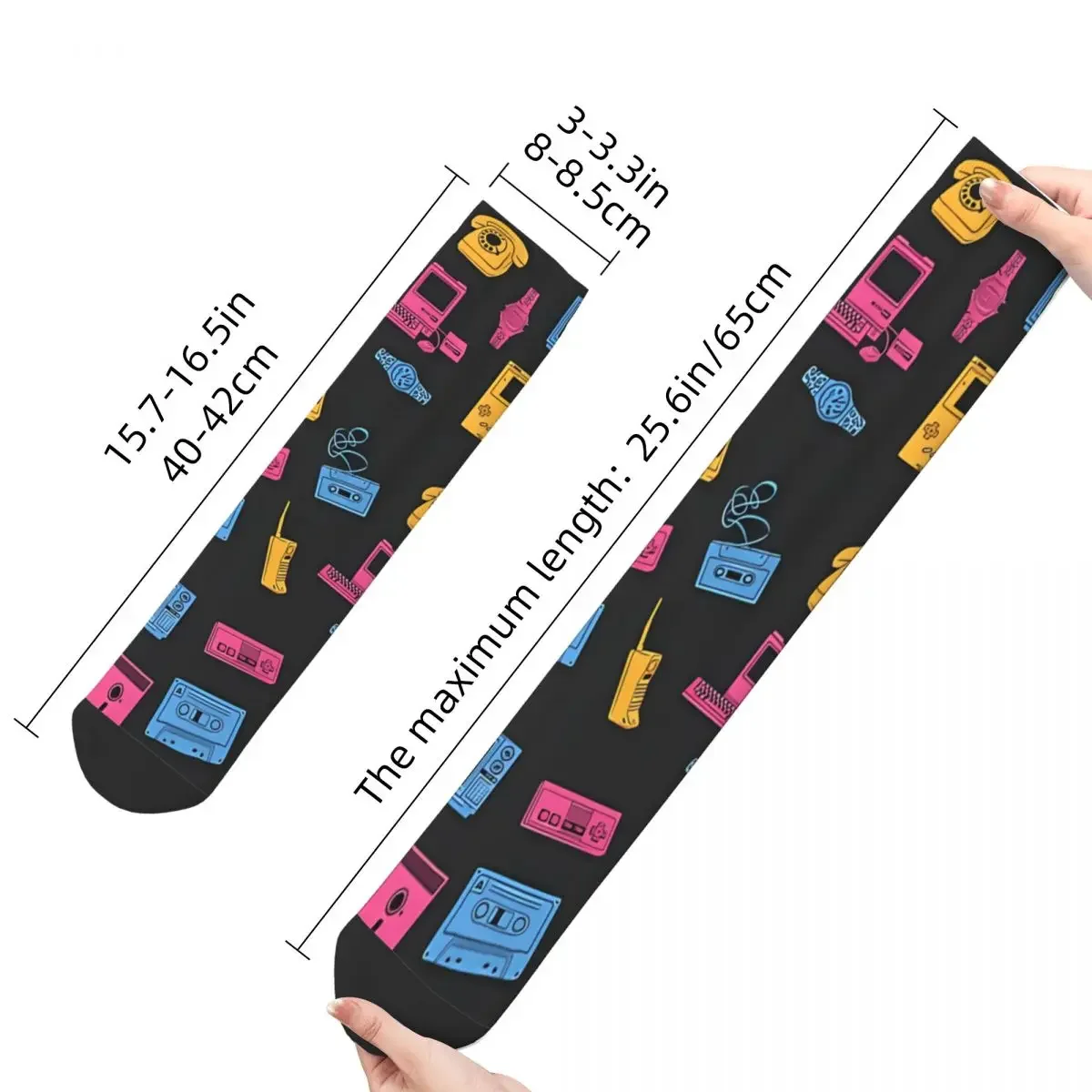 Retro Take Me Back To The Nineties Men's Socks BACK TO THE 90S Unisex Street Style Seamless Printed Funny Crew Sock Gift