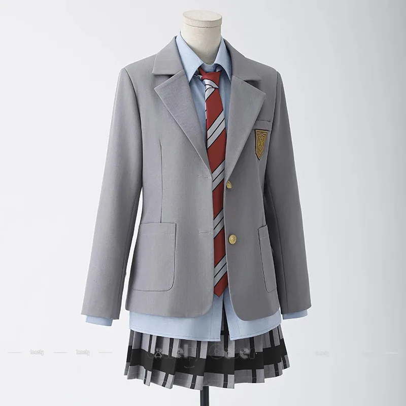 2025 22 أنيمي كذبتك في أبريل ميازونو كاوري تأثيري حلي شعر مستعار Shigatsu wa Kimi no Uso JK دعوى زي مدرسي تنورة المرأة Gi