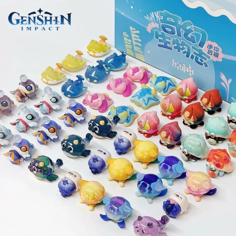 Original Genshin Impact Sea Series Fantasy Creatures Mini Blind Box Bags Cans Trendy Cute Beads Limited Edition Collectible Toy