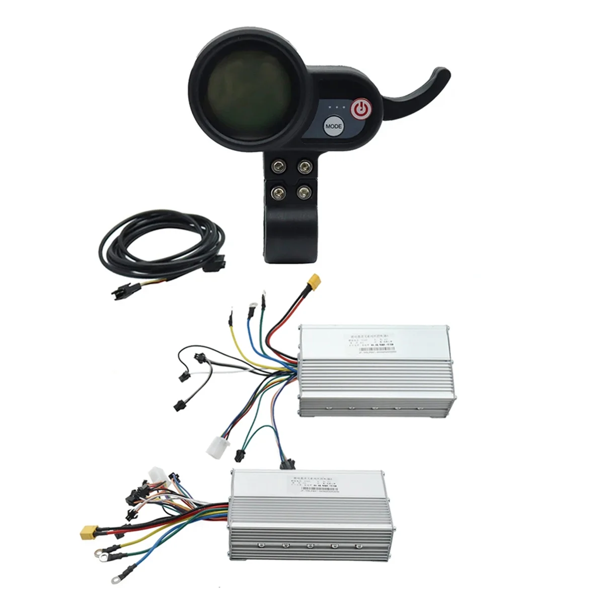Controlador sin escobillas ABZV-60V 50A, Motor Dual + tablero de pantalla LCD de 36V-60V para patinete eléctrico, accesorios para bicicleta eléctrica
