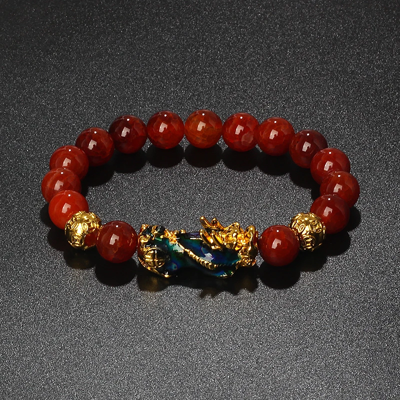 Color Changed Feng Shui Pi Xiu Bracelets Men Nature Stone Lucky Amulet Charm Beaded Bracelets Women Pi Yao Brave Wealth Jewelry - Detail 1