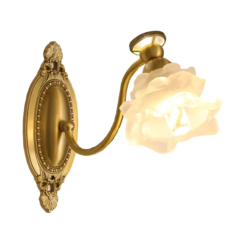 French Wall Lamps Originality Luxury Noble Flower Design LED Wall Light Bedroom Bedside Table Study Restaurant Home Decor Lamps