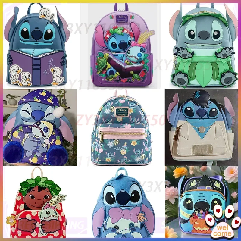 

2025 In Stock Loungefly Stitch Mini Travel Backpack Cute Cartoon Character Lady Bag Student For Kids Birthdday Gift