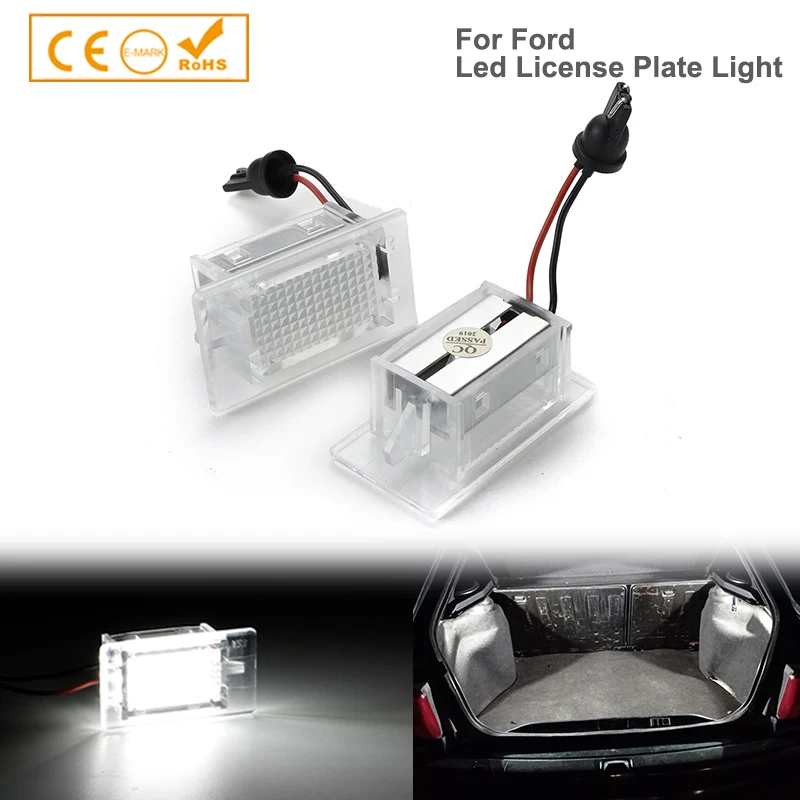 Luz LED para maletero Interior de coche, guantera para Ford Mondeo MK4 Focus Mk1 2 piezas SMD, luz para maletero/maletero