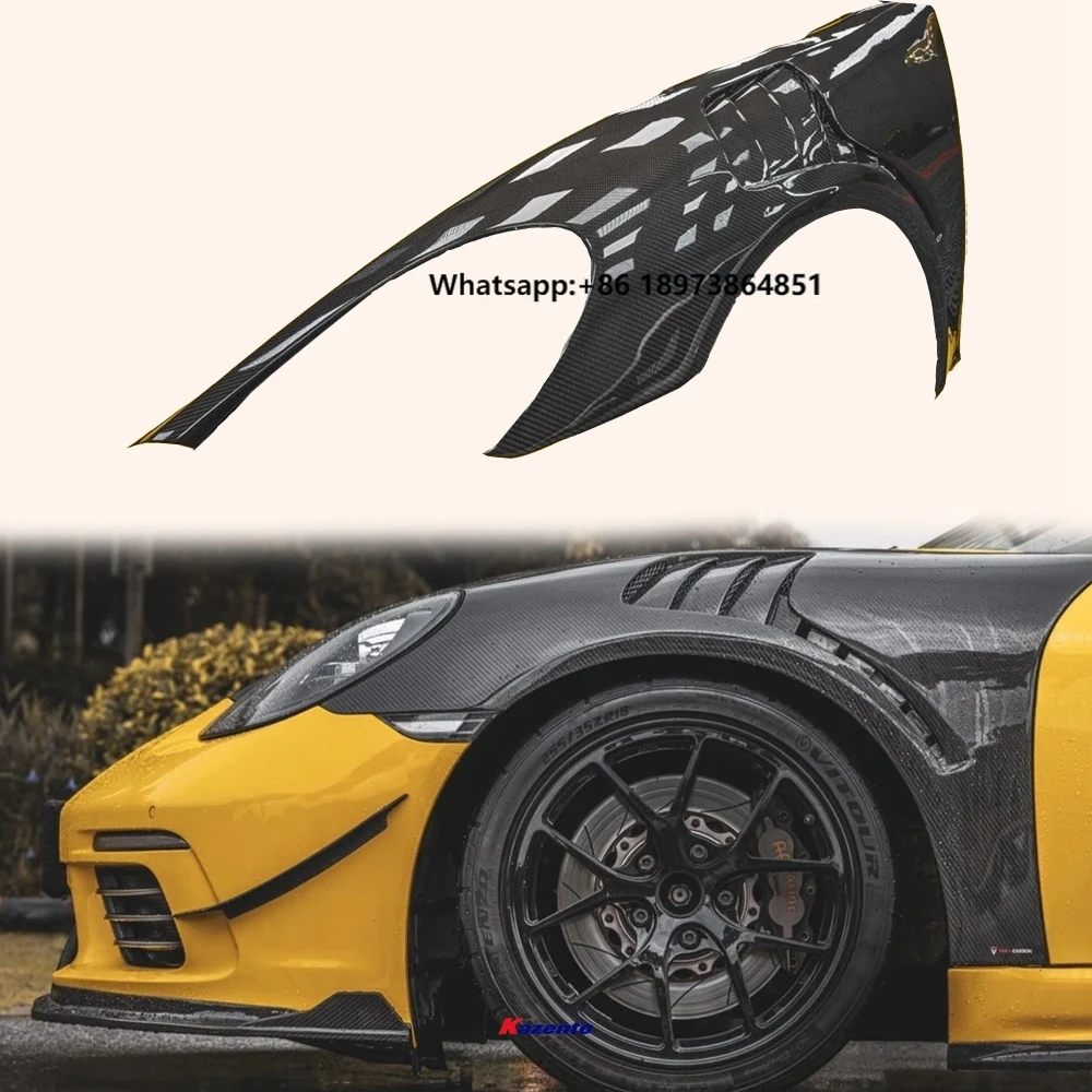 

For Porsche 718 Boxster Cayman RS Style Carbon Fiber Front Fender Pair