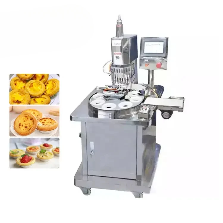 Semi Automatic Portuguese Egg Tart Sweet Shortcrust 8 Cm In Diameter Egg Tart Shell Crust Press Maker Machine