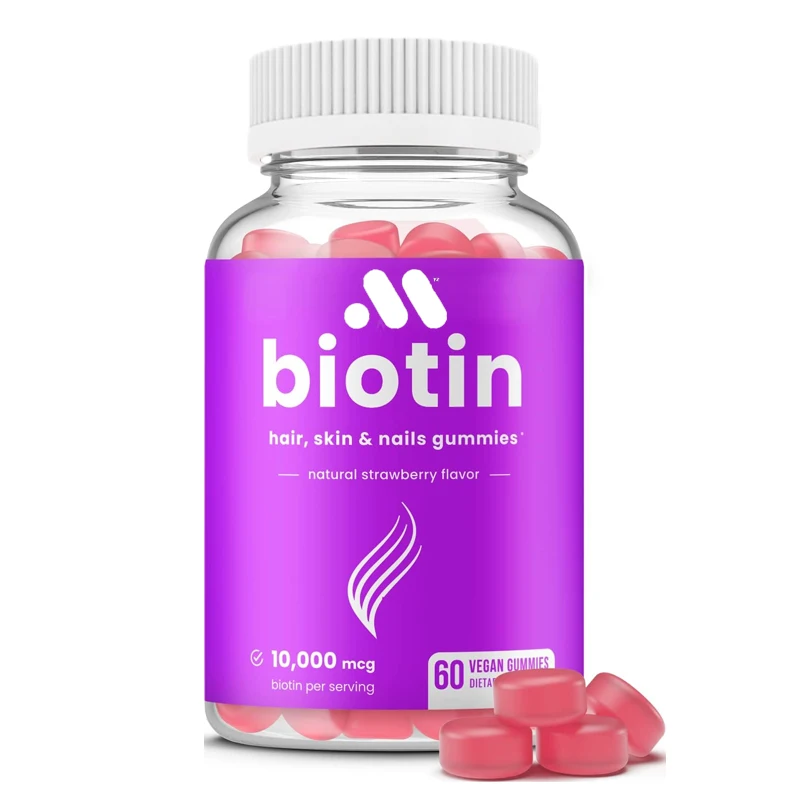 Biotin gummies 10000mcg suitable for healthy hair, skin, and nails 5000mcg hair vitamin gummies hair health supplements