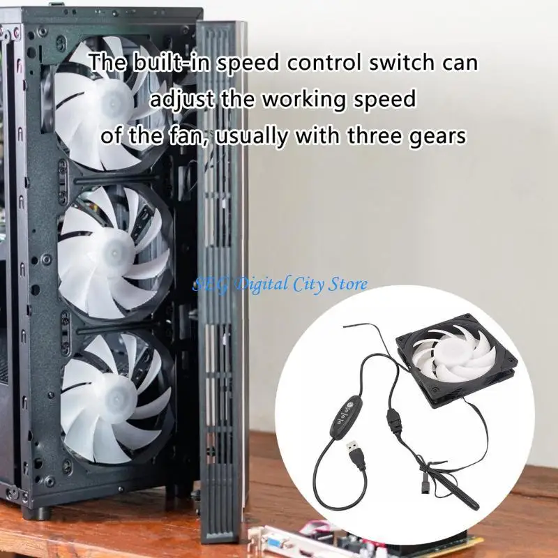

U75B MultiSpeed USB 5V to 12V Computer Fan Power Cable for Efficient Cooling in Various Setting 19.69inch/ 38.58inch