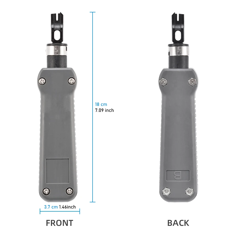 أداة لكمة أسفل ‌   مع تجعيد شفرة ثنائية الاستخدام لوحدات 110/88 رفوف وألواح الكابلات Cat5e/Cat6 - أداة تركيب الشبكة