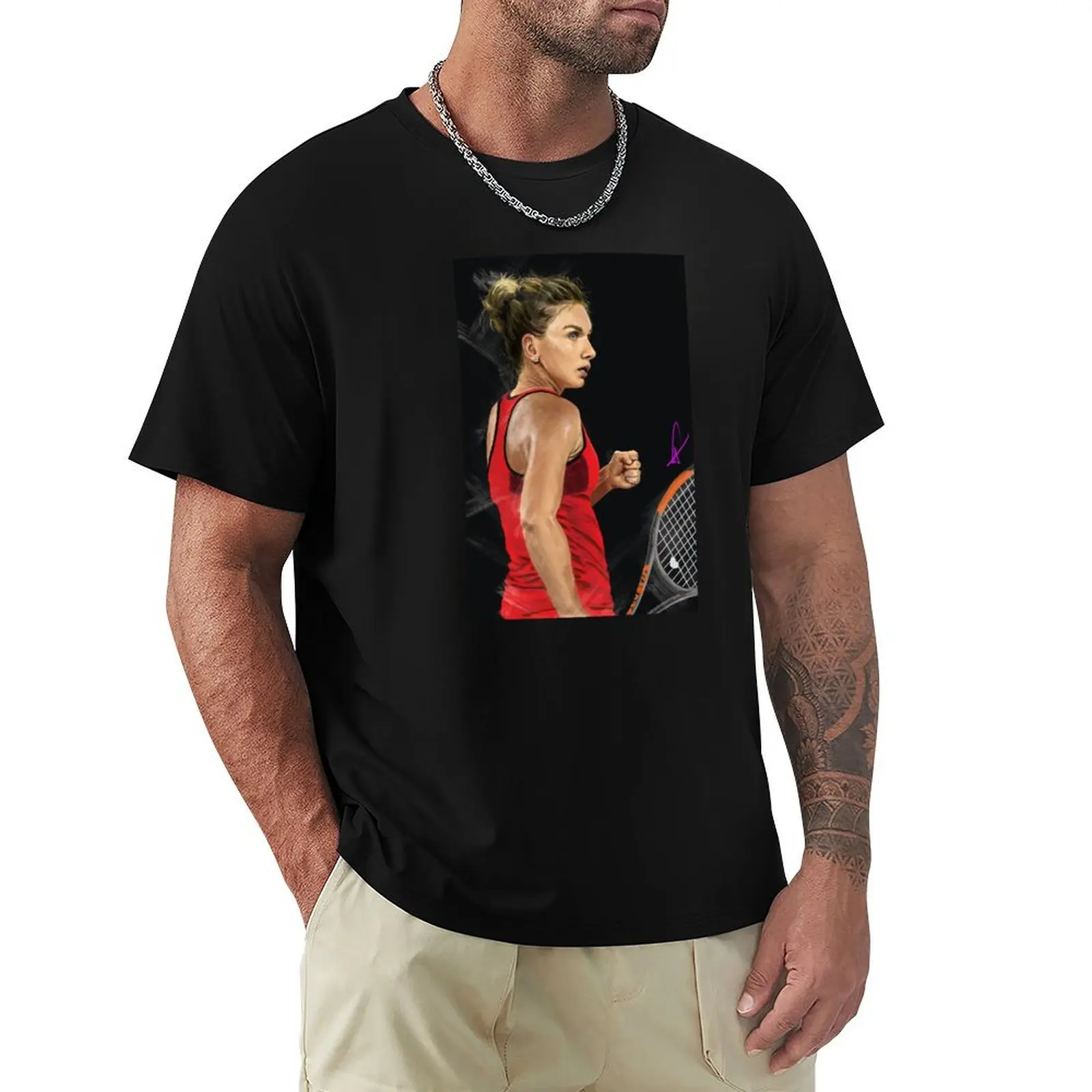 

Simona Helap Tennis T-Shirt gifts for boyfriend quick-drying Blouse clothing for men